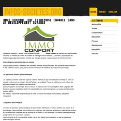Immo Confort, une entreprise engagée dans le développement durable - infos-societes.org