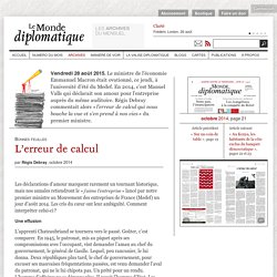 L'erreur de calcul qui nous bouche la vue, par Régis Debray (Le Monde diplomatique, octobre 2014)