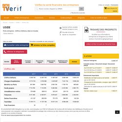 USIDE - Fiche de l'entreprise USIDE : Bilan gratuit - Siren 378989461