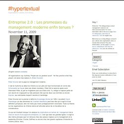 Entreprise 2.0 : Les promesses du management moderne enfin tenue