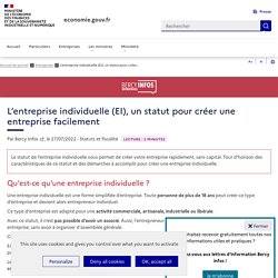 L’entreprise individuelle, un statut pour créer une entreprise facilement