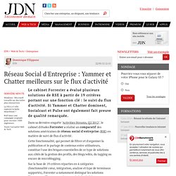 Réseau Social d'Entreprise : Yammer et Chatter meilleurs sur le flux d'activité - Journal du Net Solutions