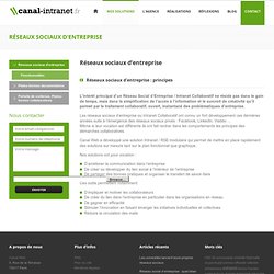 Réseaux sociaux d'entreprise - solutions Canal Intranet