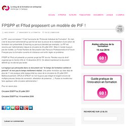 FPSPP et Fffod proposent un modèle de PIF !