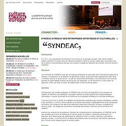 SYNDEAC-Syndicat des Entreprises Artistiques et Culturelles