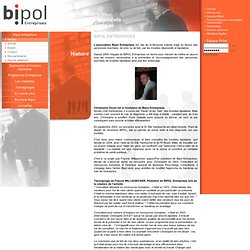 Entreprises - Troubles bipolaires Christophe Docet - Histoire