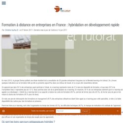 Formation à distance en entreprises en France : hybridation en développement rapide