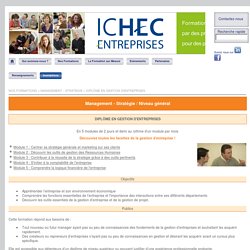 ICHEC-Entreprises > Diplôme en Gestion d'Entreprises
