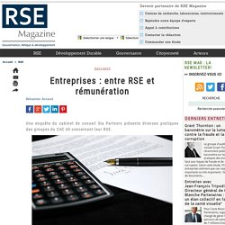 Entreprises : entre RSE et rémunération