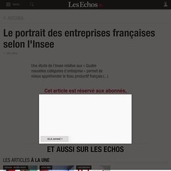 Le portrait des entreprises françaises selon l'Insee - Les Echos