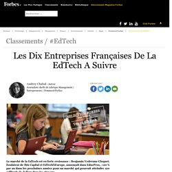 Les Dix Entreprises Françaises De La EdTech A Suivre