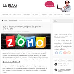 Zoho, champion du Cloud pour les petites entreprises - Blog ID Interactive