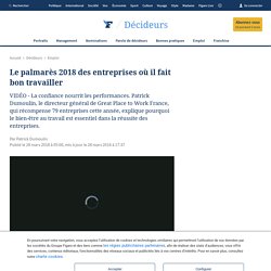 Le palmarès 2018 des entreprises où il fait bon travailler