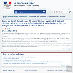 Santé au Sahel - La France au Niger