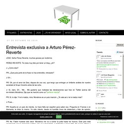 Entrevista exclusiva a Arturo Pérez-Reverte