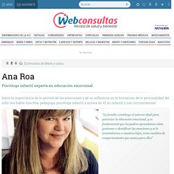 Entrevista a Ana Roa, psicóloga infantil experta en educación emocional