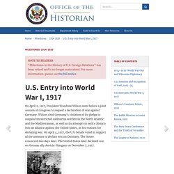 American Entry into World War I, 1917 - 1914–1920