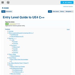 Entry Level Guide to UE4 C++