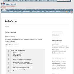 Enum.valueOf - Today's tip