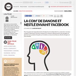 La com’ de Danone et Nestlé envahit Facebook