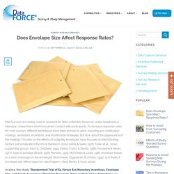 Does Envelope Size Affect Response Rates? – Dataforce