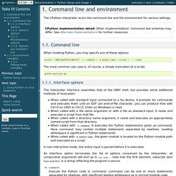1. Command line and environment — Python 2.7.10 documentation