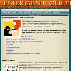 Emergent Culture ? A Movement to Unite All Good Will Movements