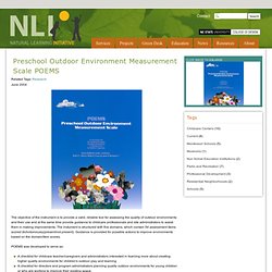 Preschool Outdoor Environment Measurement Scale POEMS