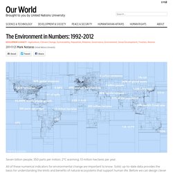 The environment in numbers: 1992-2012 - OurWorld 2.0
