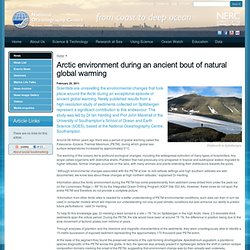 Arctic environment during an ancient bout of natural global warming