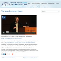 The Human-Environment System