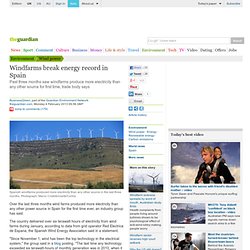 Windfarms break energy record in Spain