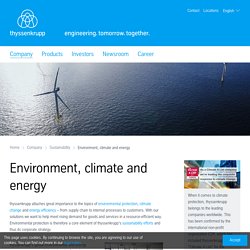 Environment, climate and energy – thyssenkrupp AG