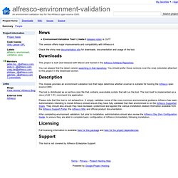 An environment validation tool for Alfresco