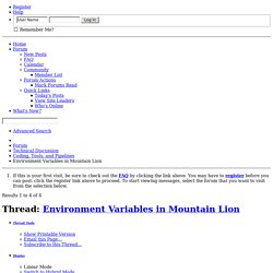Environment Variables in Mountain Lion