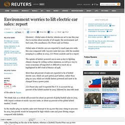 Environment worries to lift electric car sales: report
