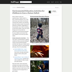 Environmental Education Activities for Children to Cure a Nature Deficit