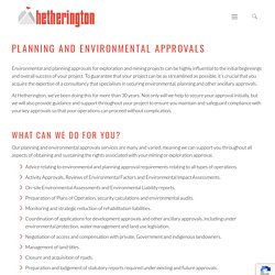 Planning and Environmental Approvals