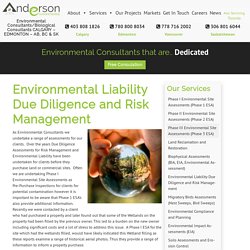 Environmental Liability Due Diligence and Risk Management