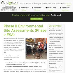 Phase II Environmental Site Assessments (Phase 2 ESA)