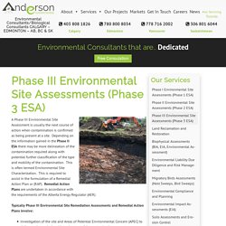 Phase III Environmental Site Assessments (Phase 3 ESA)