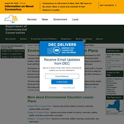 Environmental Education Lesson Plans - NYS Dept. of Environmental Conservation