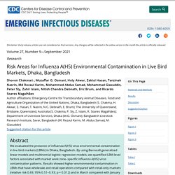 CDC EID - SEPT 2021 - Risk Areas for Influenza A(H5) Environmental Contamination in Live Bird Markets, Dhaka, Bangladesh