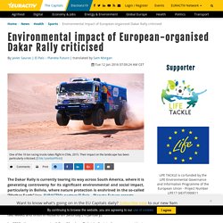 Environmental impact of European-organised Dakar Rally criticised