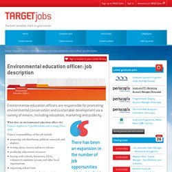 Environmental education officer: job description