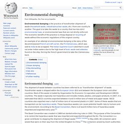 Environmental dumping