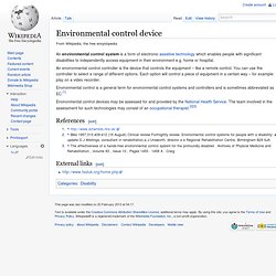 Environmental control device