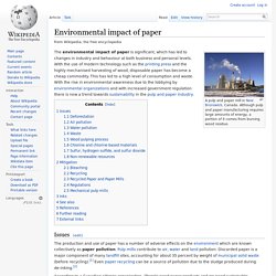 Environmental impact of paper