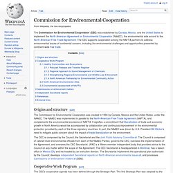 Commission for Environmental Cooperation