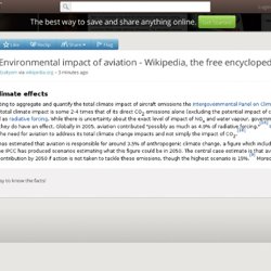 Environmental impact of aviation - Wikipedia, the free encyclopedia